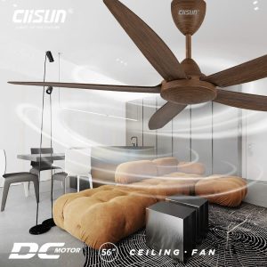 Quạt Trần 5 Cánh  Gỗ, 5 cánh trắng, 5 cánh đen Clisun - Không Đèn