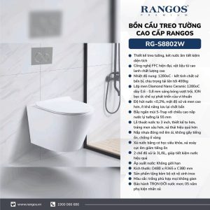 Bồn cầu treo tường Rangos RG-S8802W