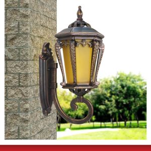 Đèn Gắn Tường Đồng Kính Cổ Điển Trang Trí cột cổng, Hành Lang, Ban Công 821