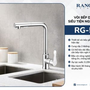 Vòi bếp rút nóng lạnh RG-526
