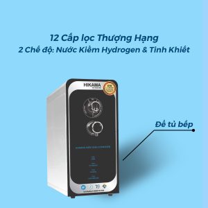 Máy lọc nước Hikama khoáng kiềm giàu Hydrogen 2 chế độ nước, để bàn (H08)