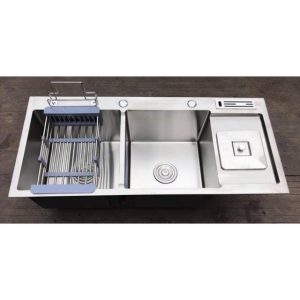 Chậu rửa bát 2 hố - 1 bàn cài dao OROCHI OR-CR04