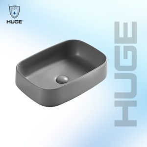 Chậu lavabo dương Huge H-LD1500M màu Ghi xám