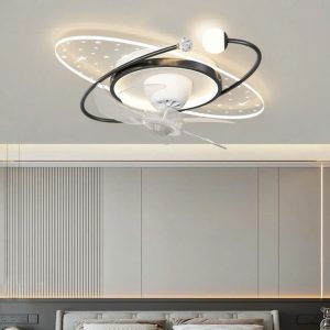 Đèn quạt decor thân đen 856GD