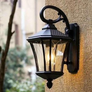 Đèn treo tường ngoài trời ân cổ điển trang trí vách tường, trụ cột hàng rào sân vườn ngoài trời