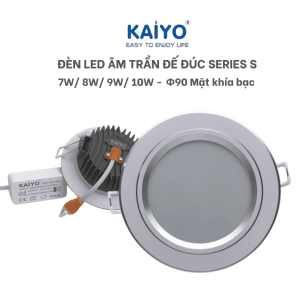 Đèn âm trần 7w viền bạc 7S Kaiyo – 3 Màu