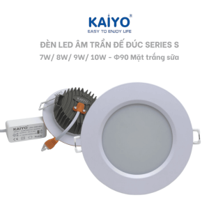 Đèn âm trần 7w mặt trắng 7S Kaiyo - Màu trung tính