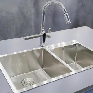 CHẬU RỬA BÁT 2 HỐ LỆCH RANGOS mã RGS-8245L