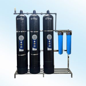 Bộ lọc nước tổng 3 cột composite sợi thủy tinh cao cấp, màu đen (model: PC03)